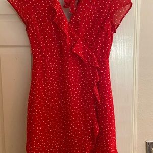 Bardot Red Polka dot dress